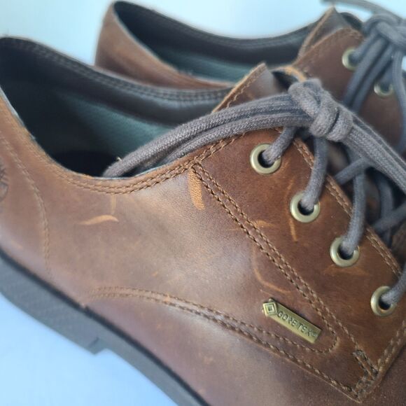 Timberland A1SNK Oxford Shoes Mens 9.5 Brown Leather Gore-Tex Waterproof Aerocor main image 15